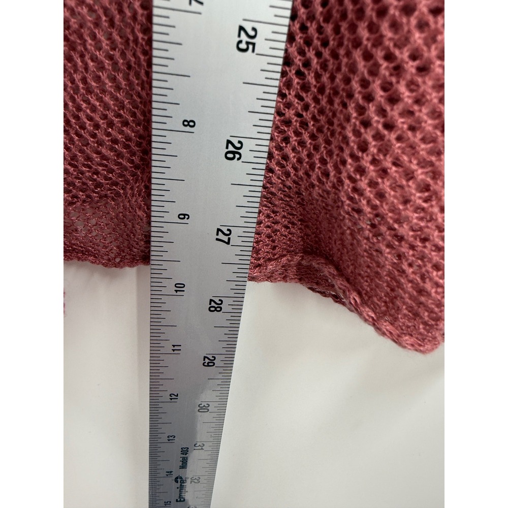 POETRY Linen Blend Asymmetrical Hem Knit Top Rose Mauve‎ Size 14 - Picture 8 of 8
